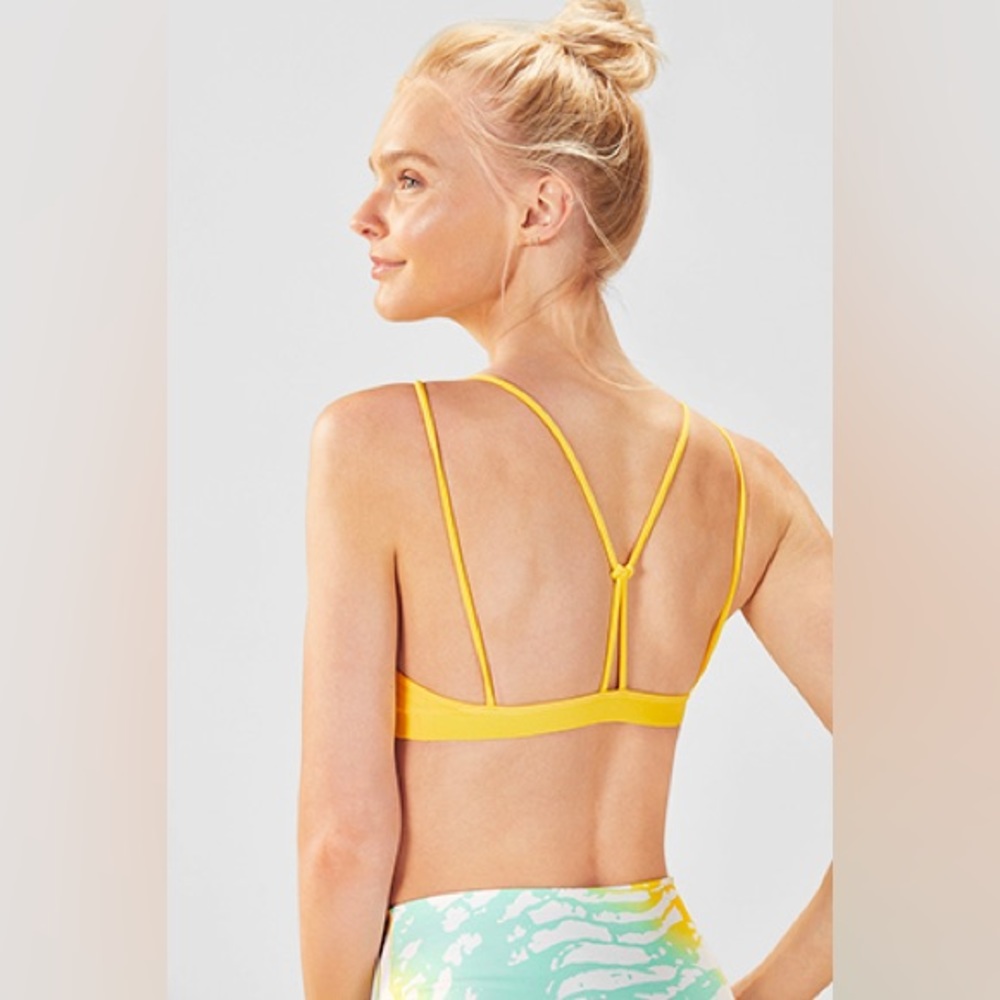 Fabletics Yellow Dara Seamless Bralette, Size XS